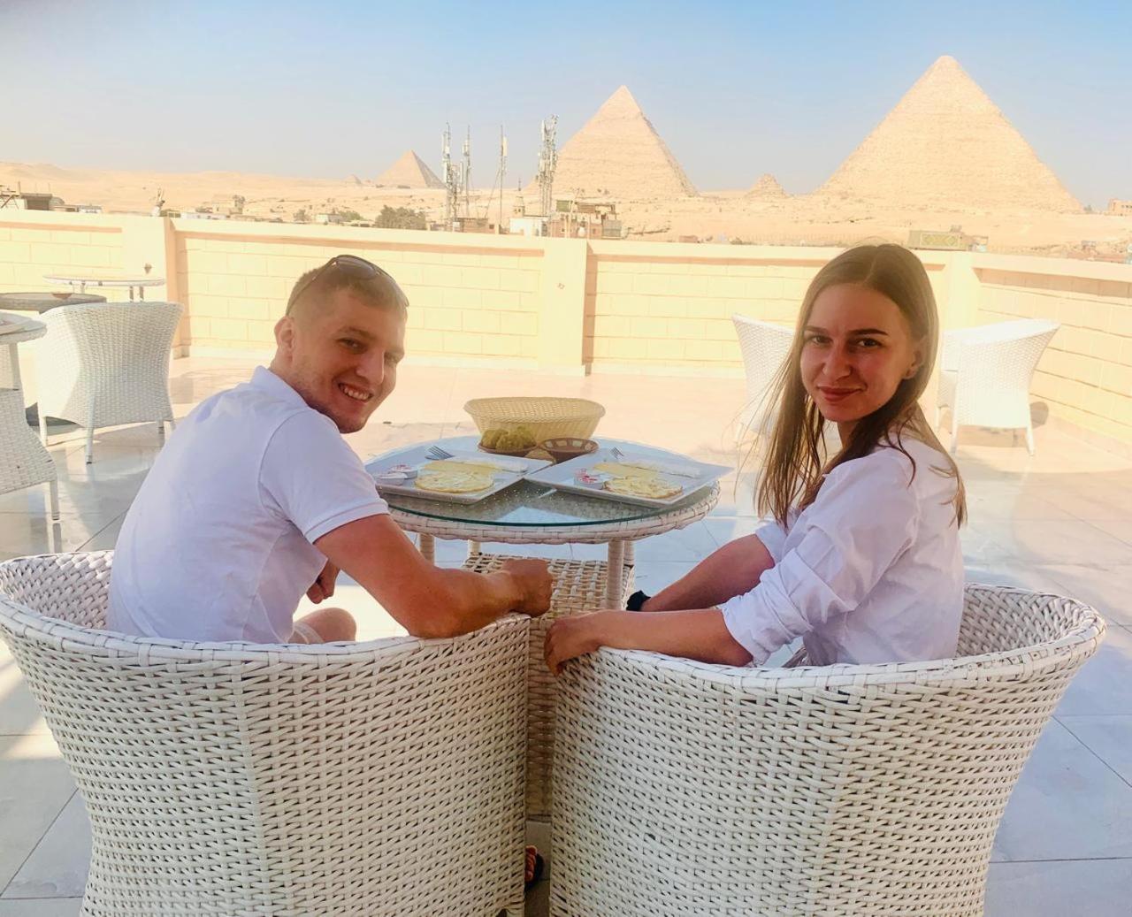 El Aida Pyramids View Hotel Kafrat al Jabal Exterior photo